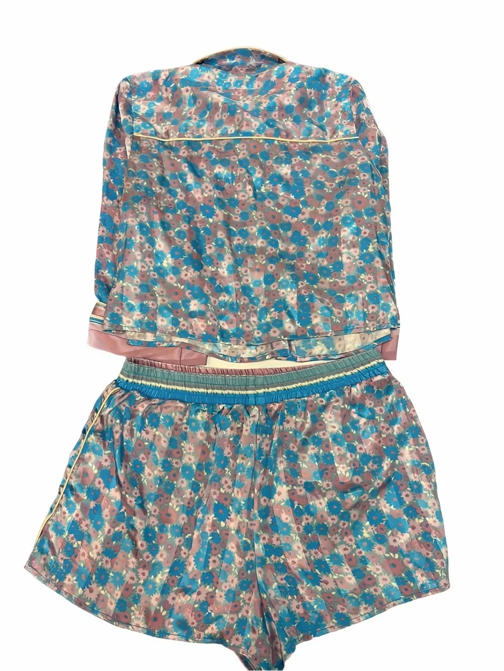 Free People Intimately Pillow Talk Satin Pajama Set Cool Lavender Combo Sz XS/S